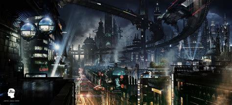 Futuristic City By Jjasso Concept Art Sci Ficoolvibe Digital Art