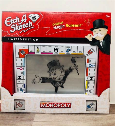 Genuine Etch A Sketch 60th Anniversary Monopoly Game Limited Edition