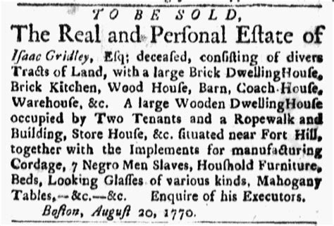 Slavery Advertisements Published September 3 1770 The Adverts 250