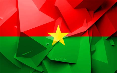 Scarica Sfondi 4k Bandiera Del Burkina Faso Arte Geometrica Paesi Di