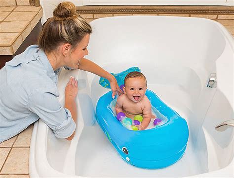 Standard baby bathtub plus infant sling insert. Best 5 Inflatable Baby Infant Bathtubs 2020