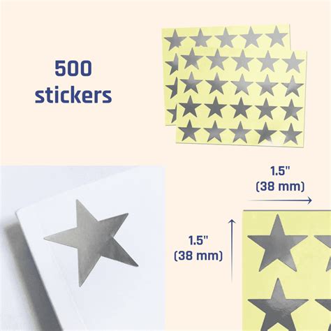 Silver Star Stickers Townstix