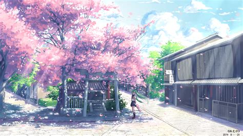 Vocaloid Hatsune Miku Anime Cherry Blossom School