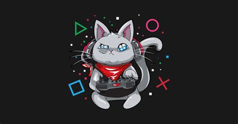 Gamer Cat Gaming Cat Gamer Shirt Gamers T Shirt Teepublic