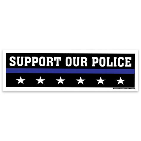 Support Our Police Bumper Sticker Knives And Swords At The