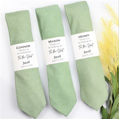 Sage Color Solid Color Tie Wedding Tie Green Tie Groomsmen Etsy