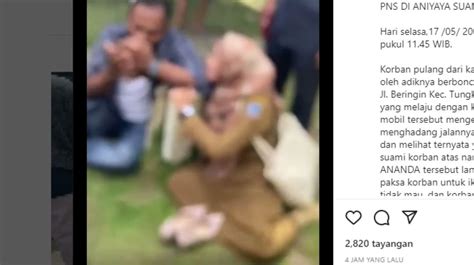 Viral Pns Cantik Diduga Dianiaya Suami Di Jalanan Ketakutan Sampai Nangis Nangis Tolong