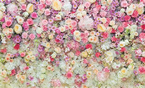Beautiful Flowers Pastel Colours Wall Paper Mural Buy At Europosters