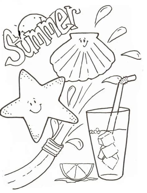 Party Summer Coloring Pages Coloring Cool