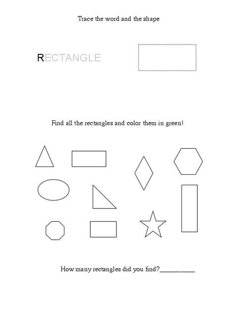 Free Rectangle Worksheet