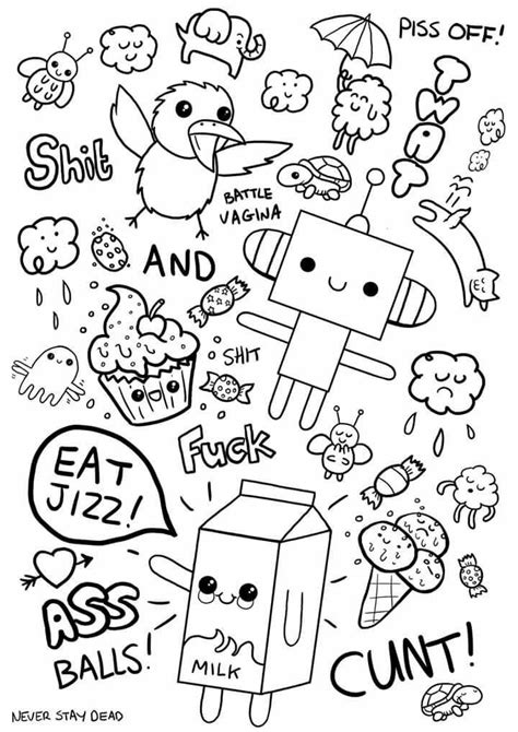 Aesthetics Sticker Coloring Pages Gambaran
