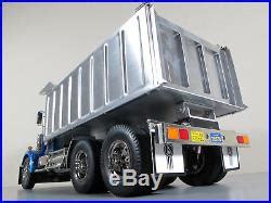 Based on a 1/14 tamiya semi truck kit. Custom made Tamiya 1/14 RC Blue King Hauler Semi Dump Truck Futaba Kyosho ESC