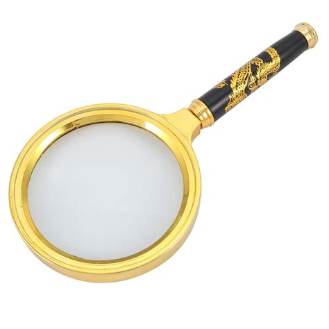 Handheld Magnifying Glass Illuminated Magnifier Loupe 10x Luxurious Gold Tone