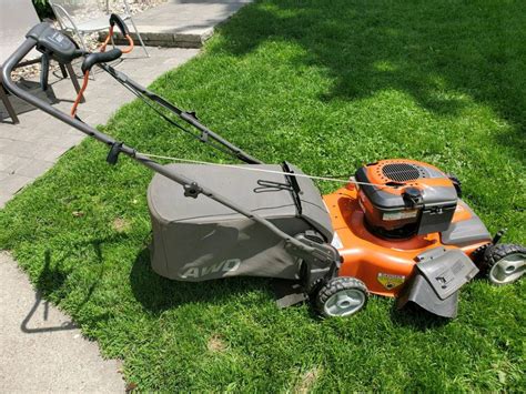 Husqvarna Awd Self Propelled Gas Lawn Mower And Bagger Ronmowers