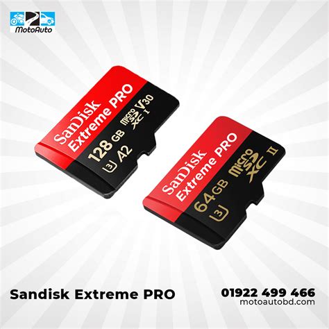 Sandisk Extreme Pro 64128 Gb Microsdxc Uhs 1 Memory Card Motoauto