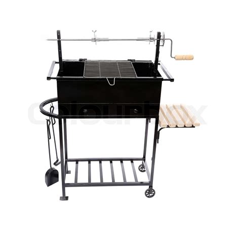 New Black Barbecue With A Cover Over Stock Image Colourbox