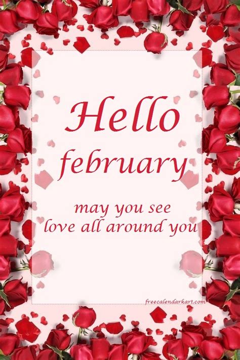 Hello February Romantic Quotes February Wallpaper Hello February