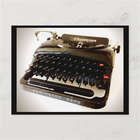 Vintage Typewriter Postcard Remington Rand Zazzle