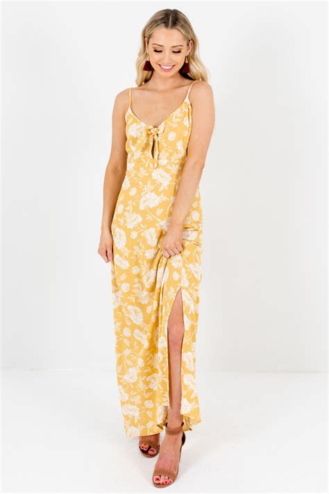 In The Garden Yellow Floral Maxi Dress Yellow Floral Maxi Dress