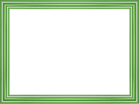 Light Green Elegant 3 Separate Bands Rectangular Powerpoint Border 3d