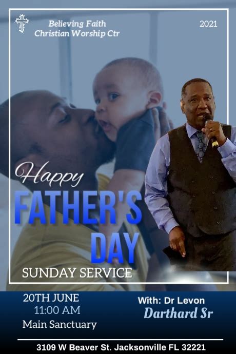 Copy Of Happy Fathers Day Sunday Service Postermywall