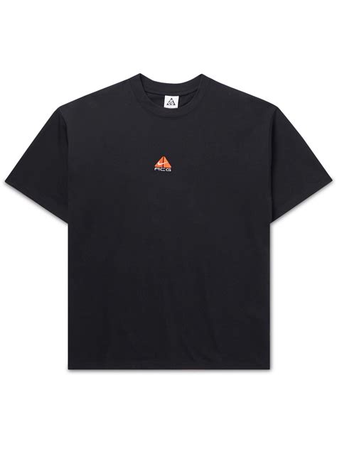 Nike Nrg Acg Logo Embroidered Jersey T Shirt M Black Editorialist