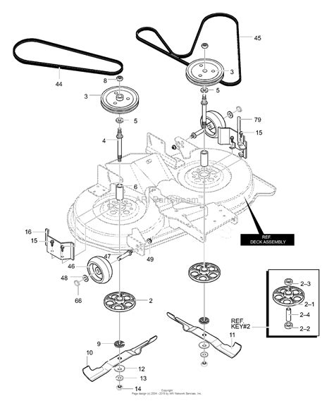 Murray 40370x50b Lawn Tractor 2000 Parts Diagram For Deck Assembly