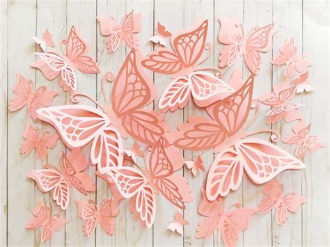 Paper Butterfly Cutouts Paper Butterfly Die Cuts 3d Paper Butterflies