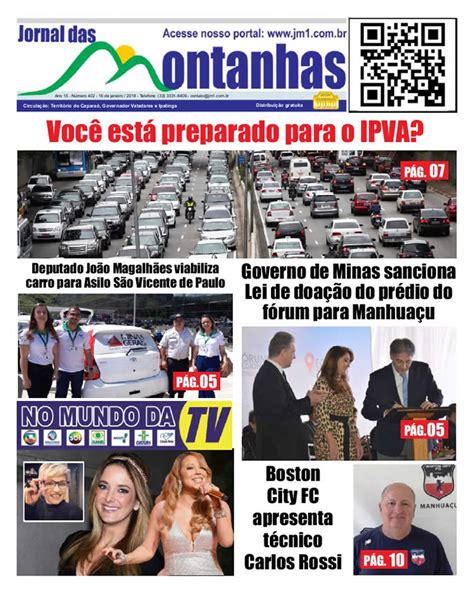 Edição 402 16 de janeiro de 2018 JM1 Jornal das Montanhas