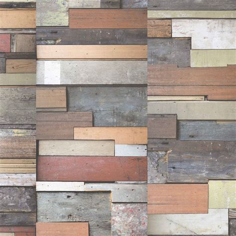 Reclaimed Wood Panel Effect Wallpaper By Woodchip And Magnolia Woodchip