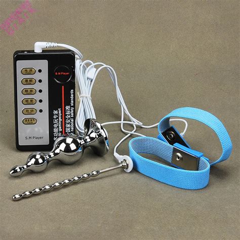 Electro Sex Stainless Steel Penis Urethral Catheter Anal Plug Electric Shock Penis Ring Medical