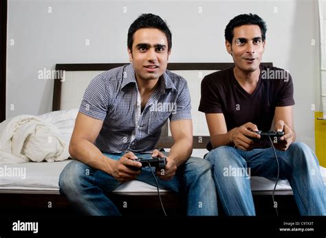 Young Boys Playing Games Stock Photo Alamy