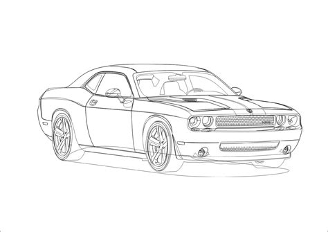 Coloring Dodge Hellcat Sheets Sketch Coloring Page