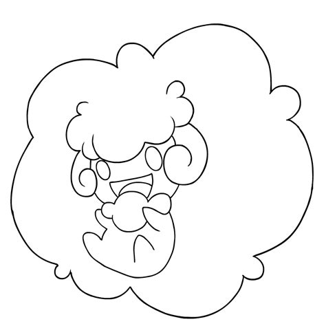 Disegno Whimsicott Dei Pokémon Di Quinta Generazione Da Colorare