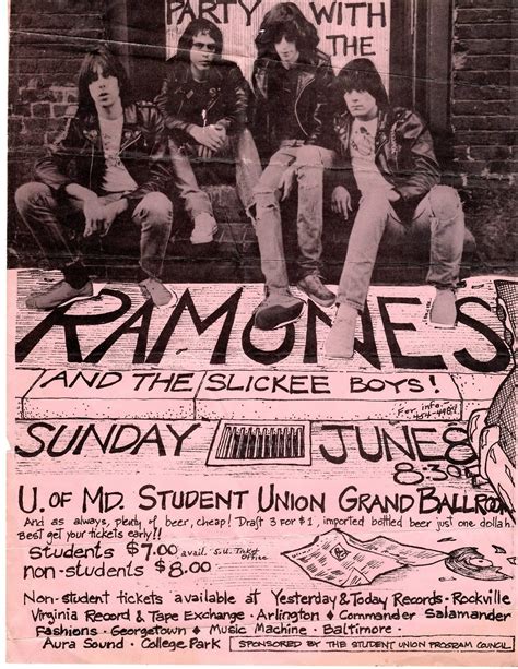 Ramones Tour Posters Gig Posters Concert Posters Posters Diy Music