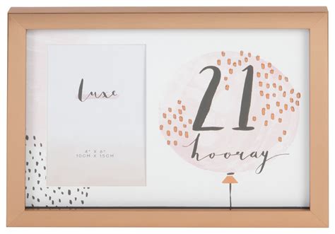 Hotchpotch Luxe 21st Birthday Photo Frame Rose Gold 9207000 Argos