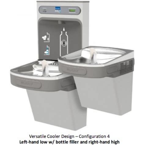 Elkay Ezh2o Lzstl8wslk Filtered Dual Drinking Fountain With Bottle