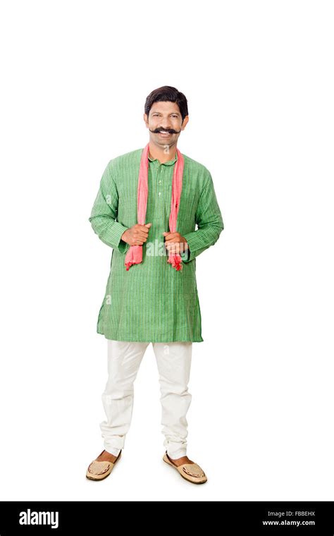 1 Indian Rural Man Standing Stock Photo Alamy