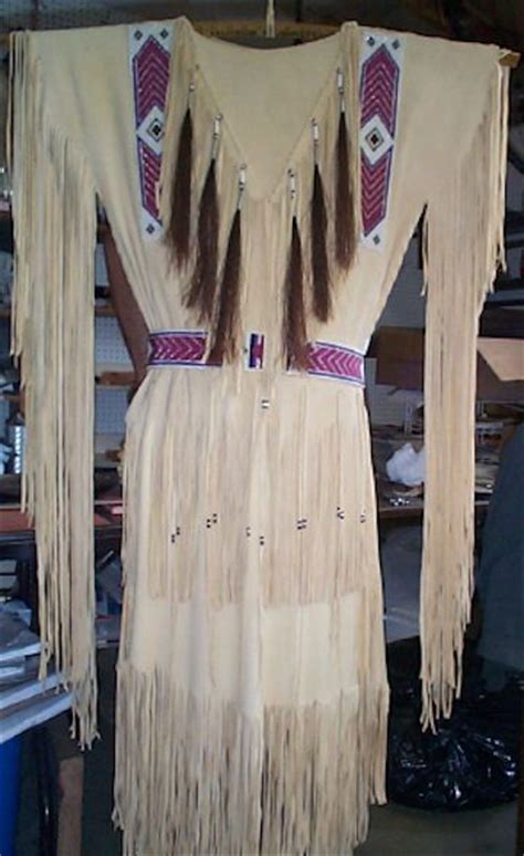 new custom made native american style woman s buckskin beige suede leather powwow regalia beaded