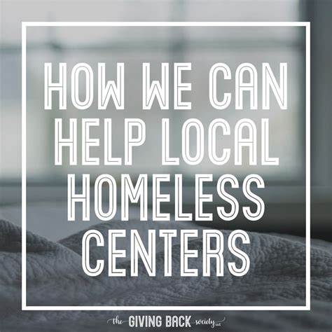 What We Can Do To Help Homeless Centers Homeless Helping The