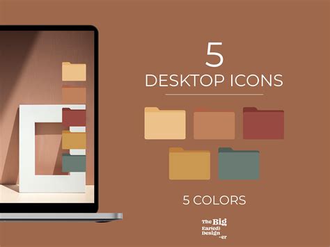 Aesthetic Boho Desktop Folder Icons Pack Macos And Windows Etsy