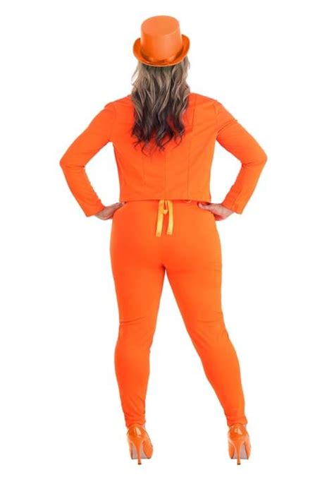 Adult Female Orange Tuxedo Costume