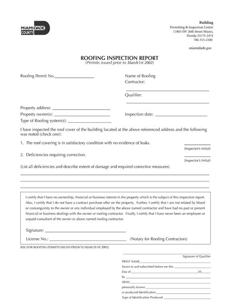 Roofing Inspection Report Fill Online Printable Fillable Blank
