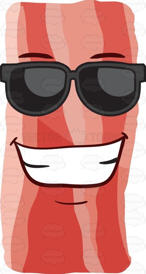 An Angry Strip Of Bacon Stock Art Clip Art Graphic