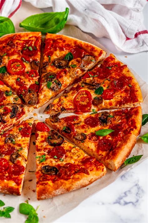 Cheesy Pepperoni Mushroom Pizza Aberdeens Kitchen