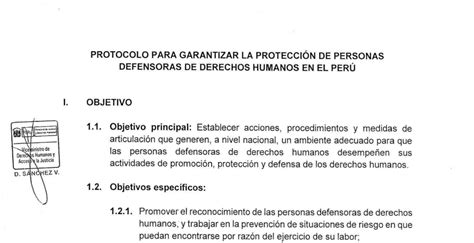 Ministerio De Justicia Y Derechos Humanos Aprueba Protocolo Para