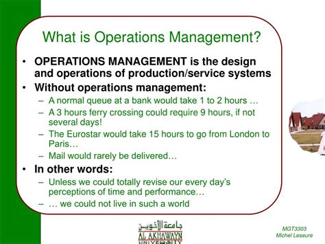 Ppt Introduction To Operations Management Powerpoint Presentation