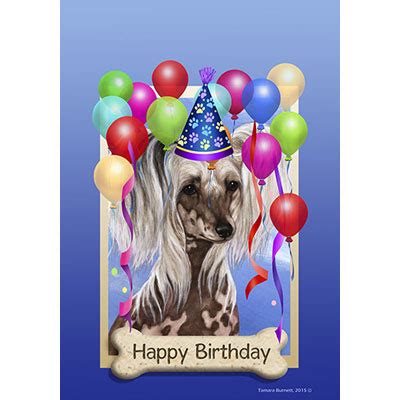Search and share free birthday greetings & images. Chinese Crested Happy Birthday Flag by Tamara Burnett - Furrypartners