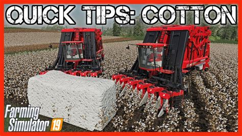 Quick Tips Cotton Farming Simulator 19 Youtube