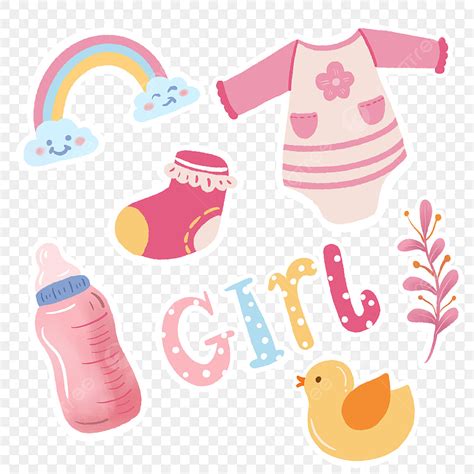 Baby Theme Stickers Png Image Baby Theme Pink Stickers Baby Shower